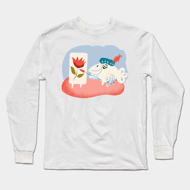 Bird artist Long Sleeve T-Shirt by maryglu